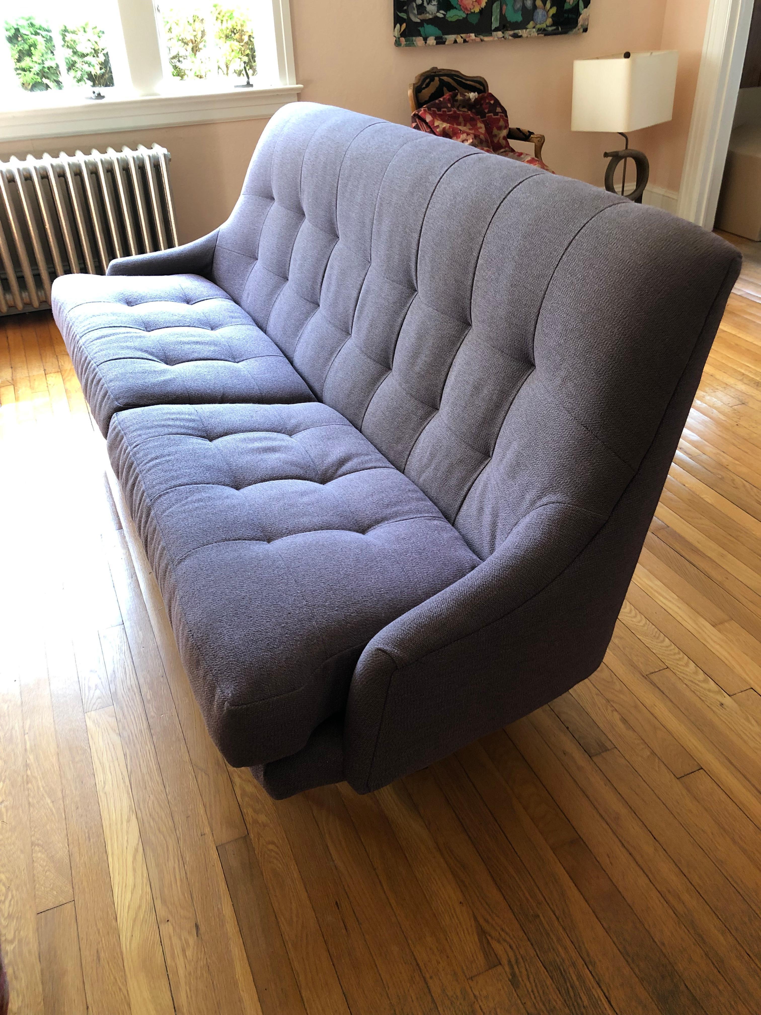 Upholstery Swedish Vintage Mid Century Modern Sofa  For Sale