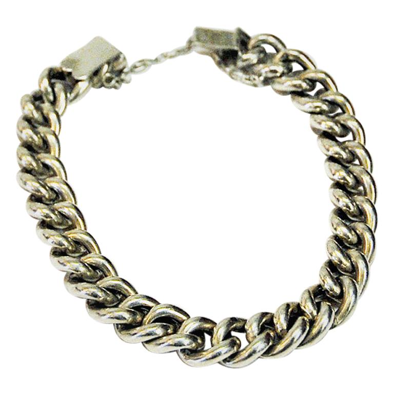 Swedish Vintage Silver Chain Bracelet, 1970s