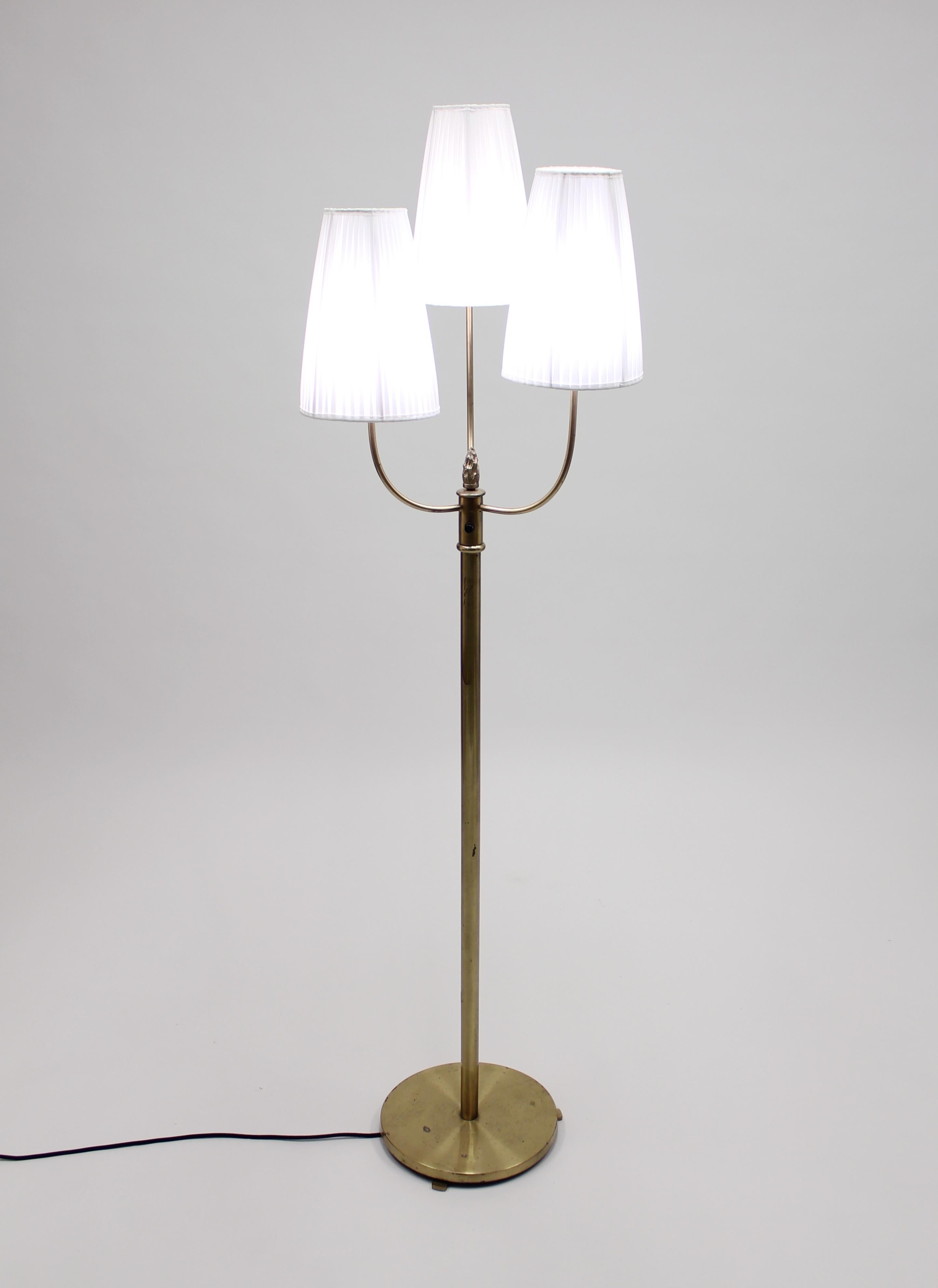 vintage 3 light floor lamp