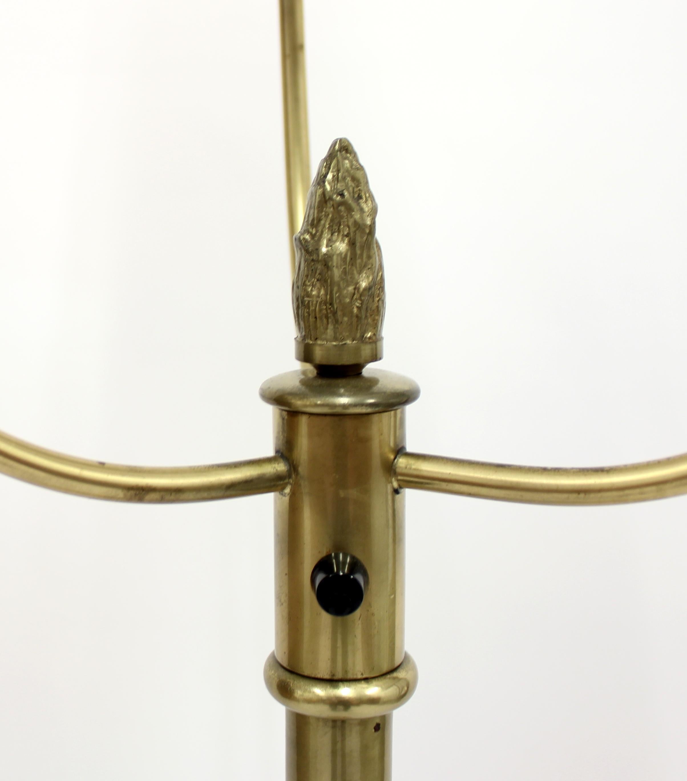 Swedish Vintage Three-Light Brass Floor Lamp, 1940s 3