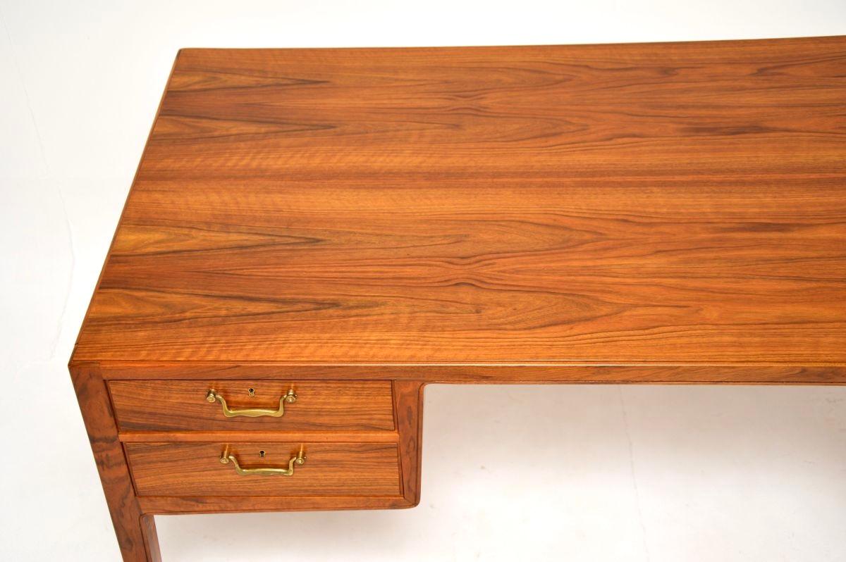 Swedish Vintage Walnut Desk For Sale 5