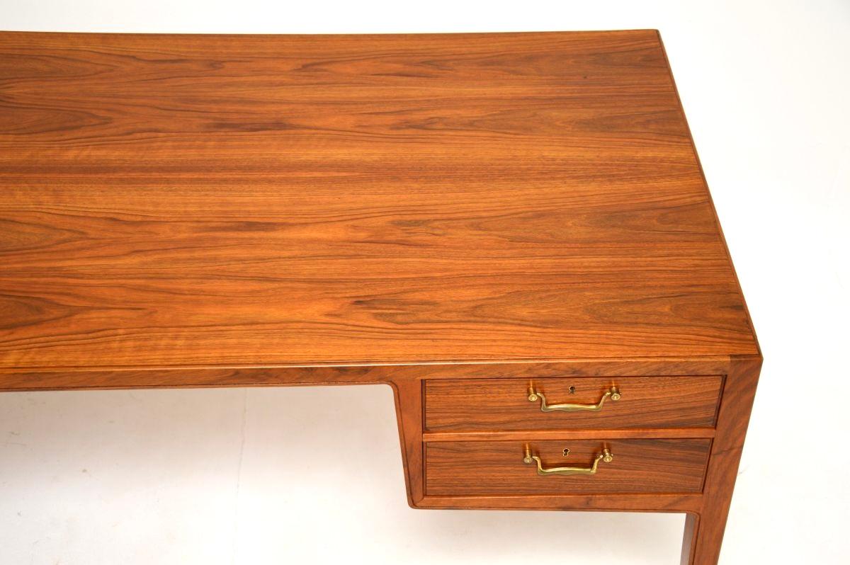 Swedish Vintage Walnut Desk For Sale 6