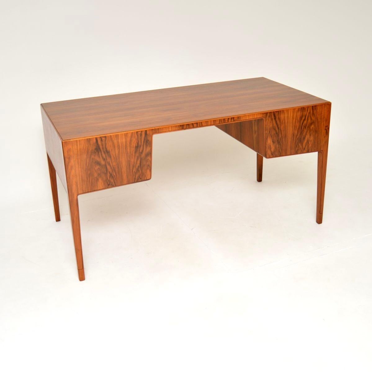 Swedish Vintage Walnut Desk For Sale 2
