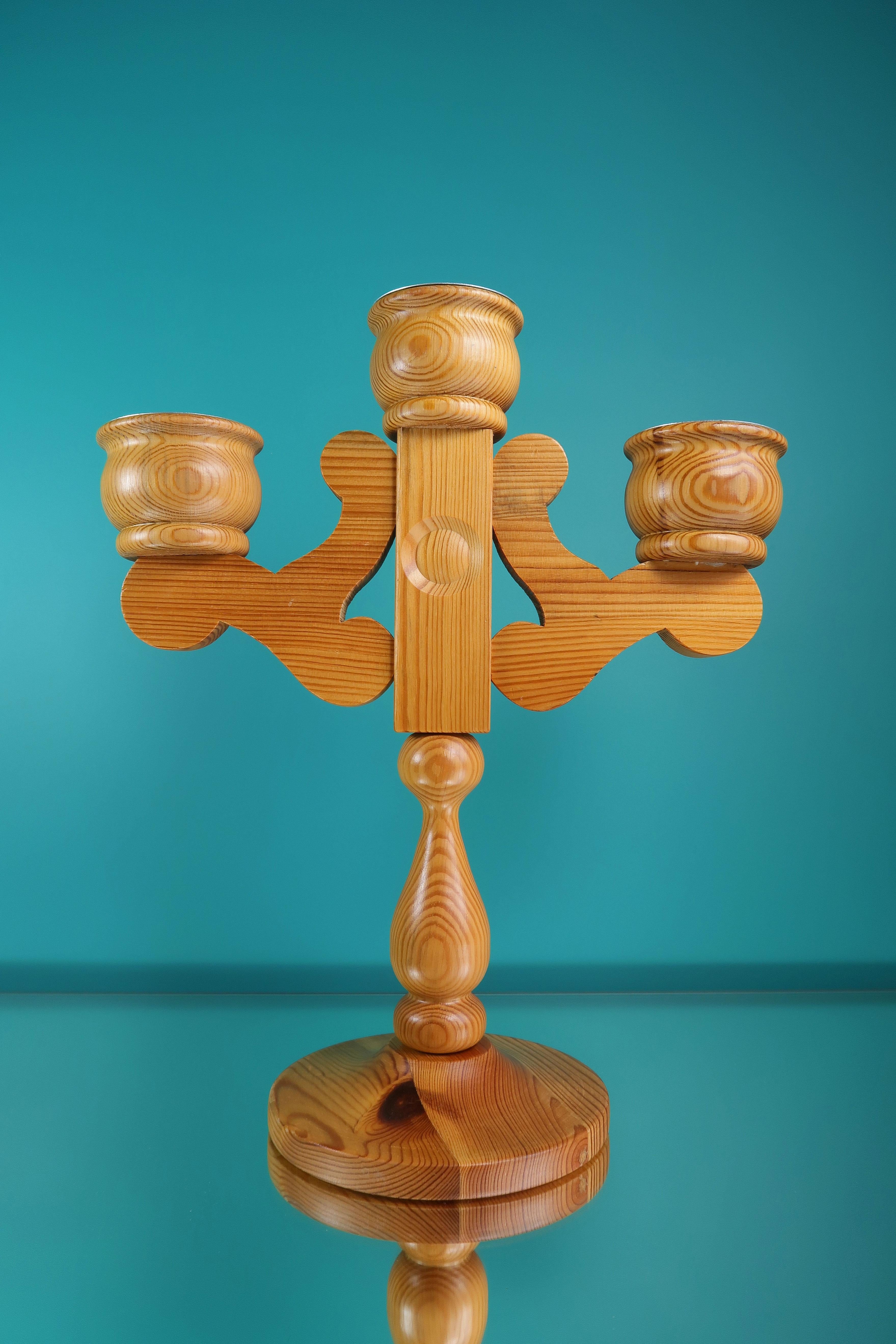 wooden candelabra