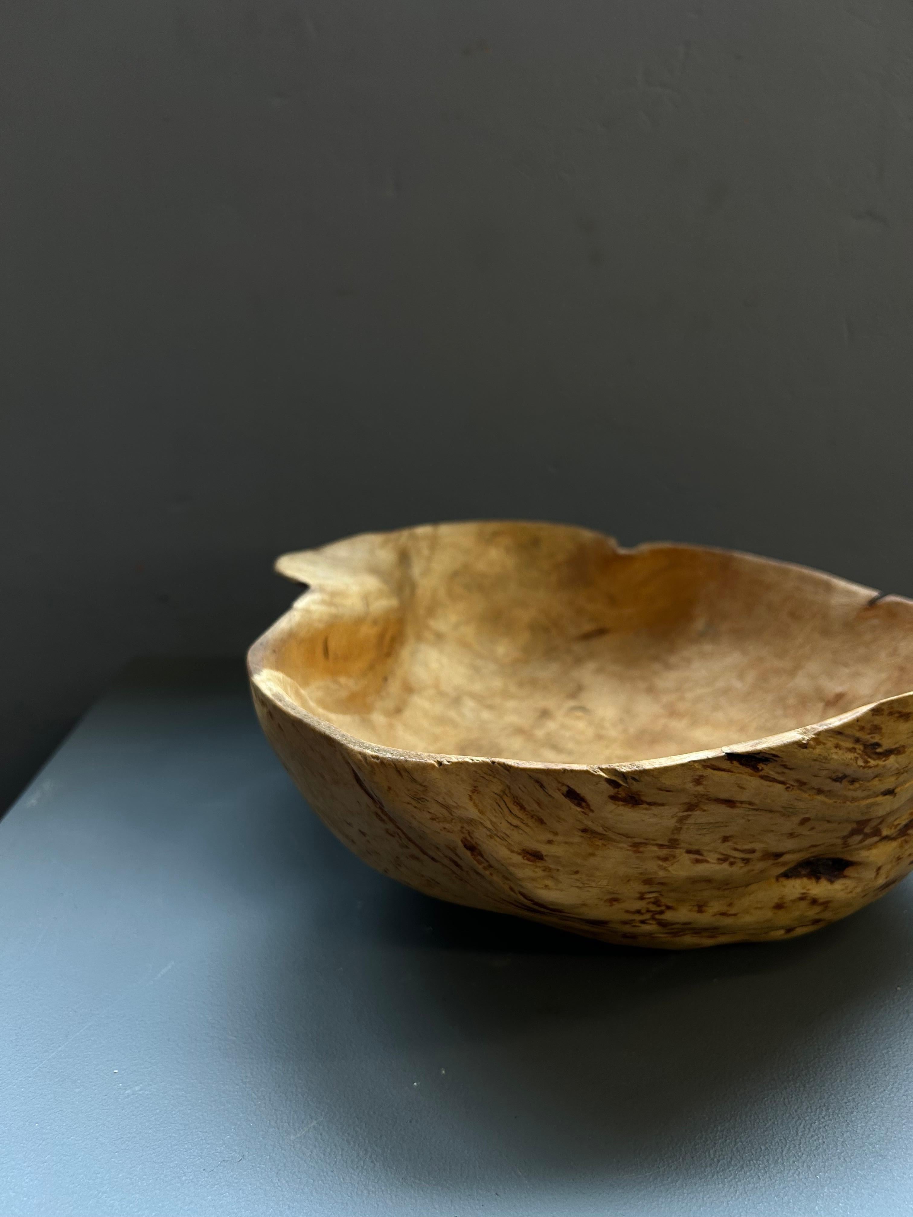 Folk Art Swedish wabi sabi organic shaped root bowl early 1900’s