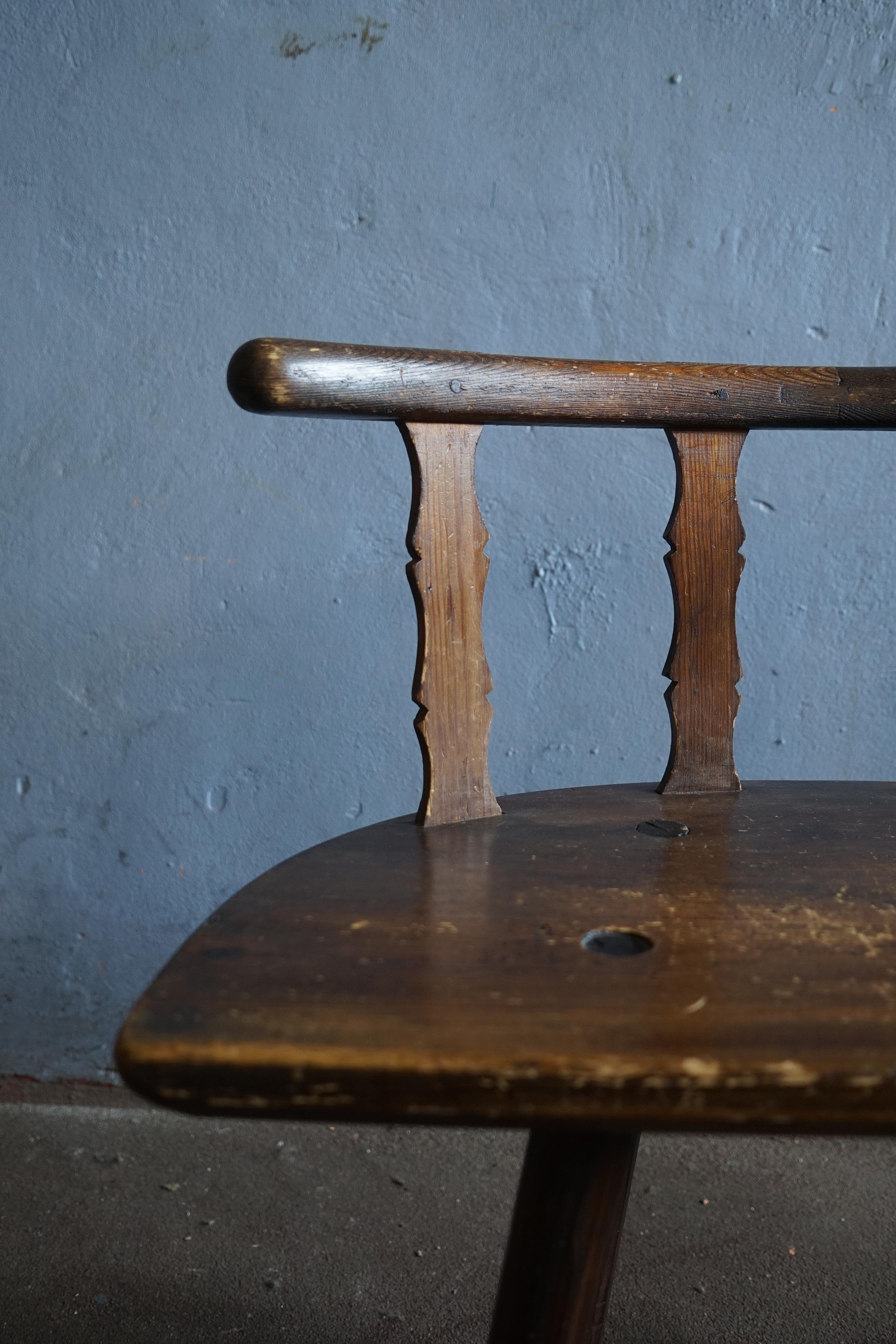 19th Century Swedish wabi sabi style folk art chair  For Sale
