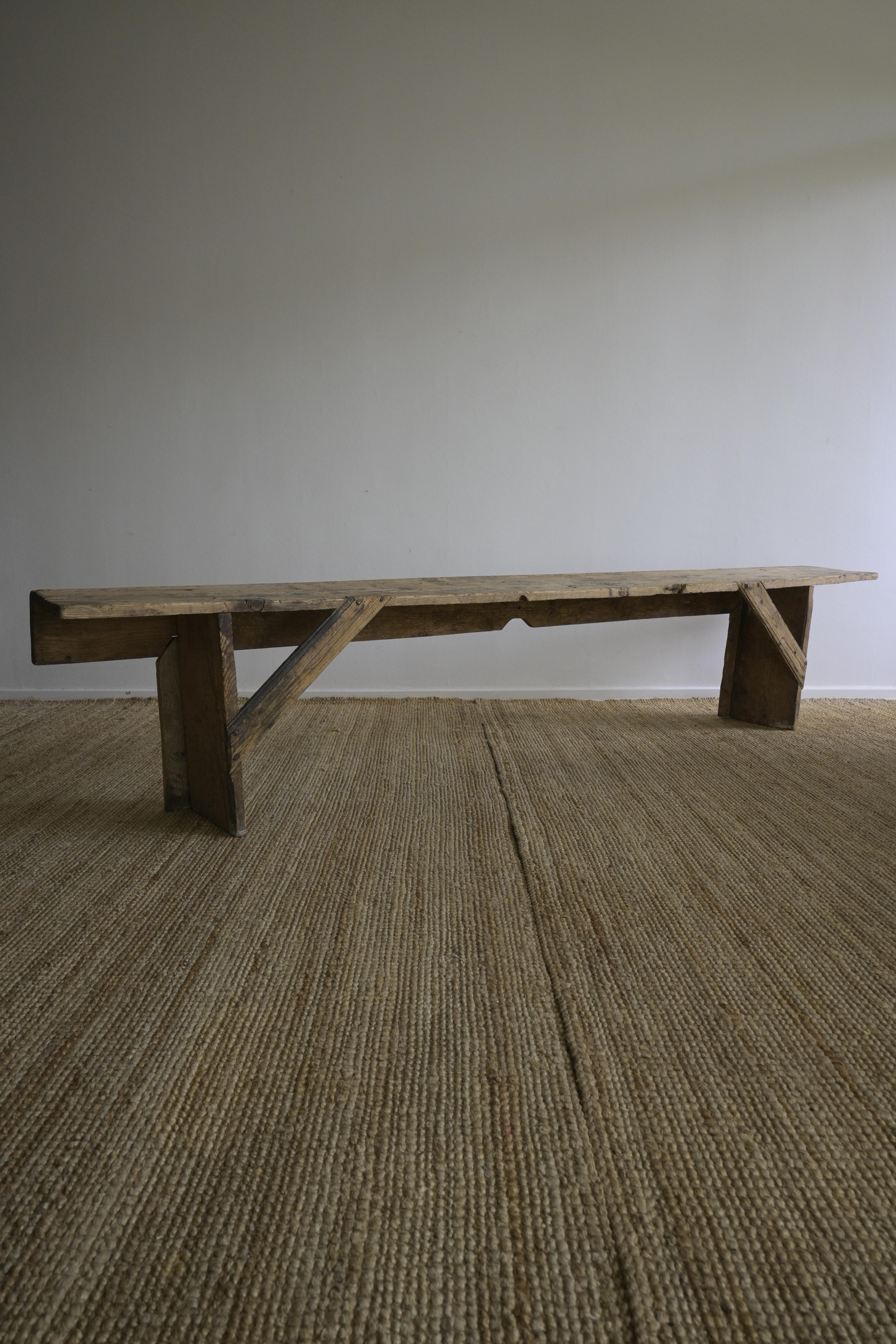 Swedish Long Wall Bench from Öland, ca 1830 For Sale 7