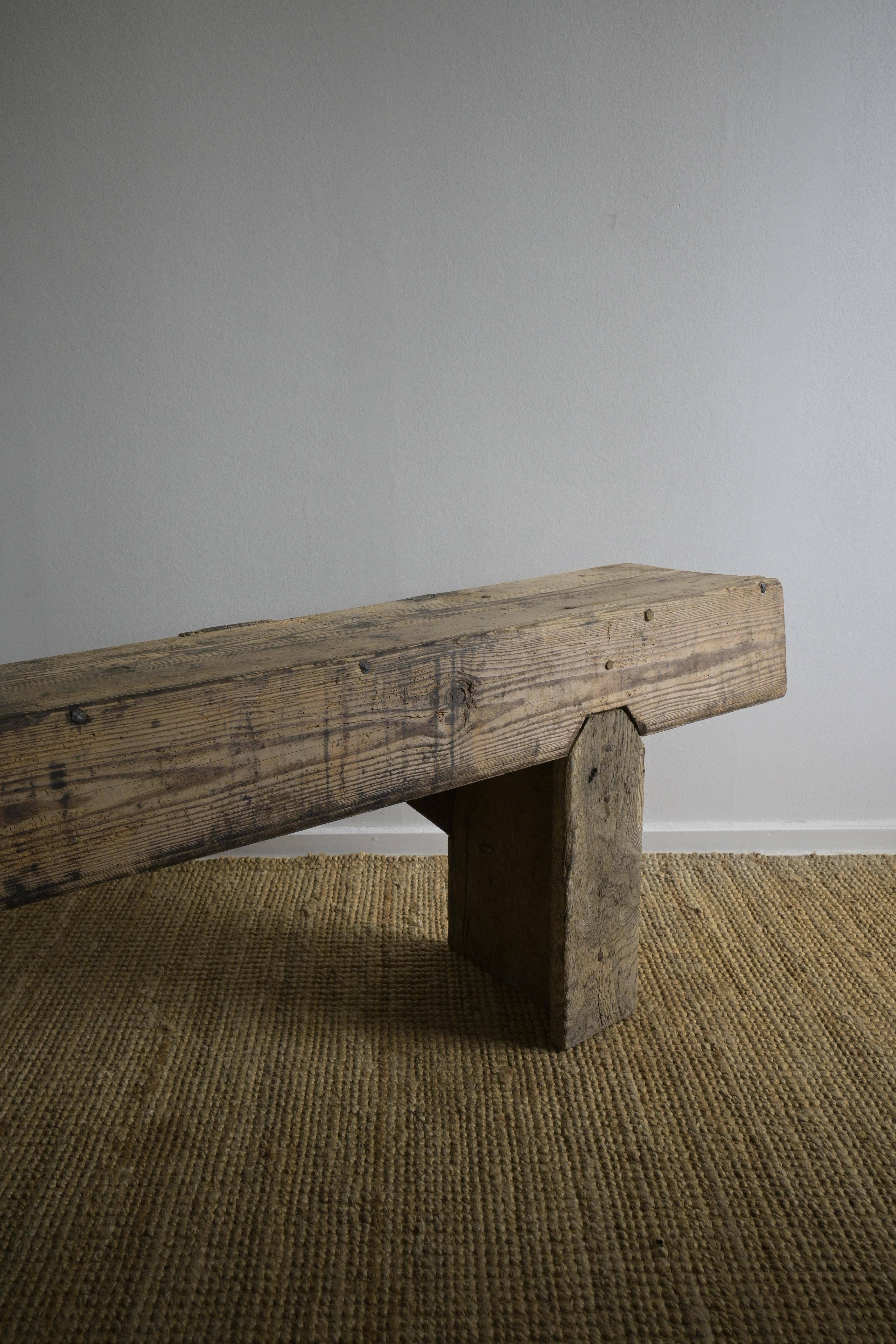 Hand-Crafted Swedish Long Wall Bench from Öland, ca 1830 For Sale