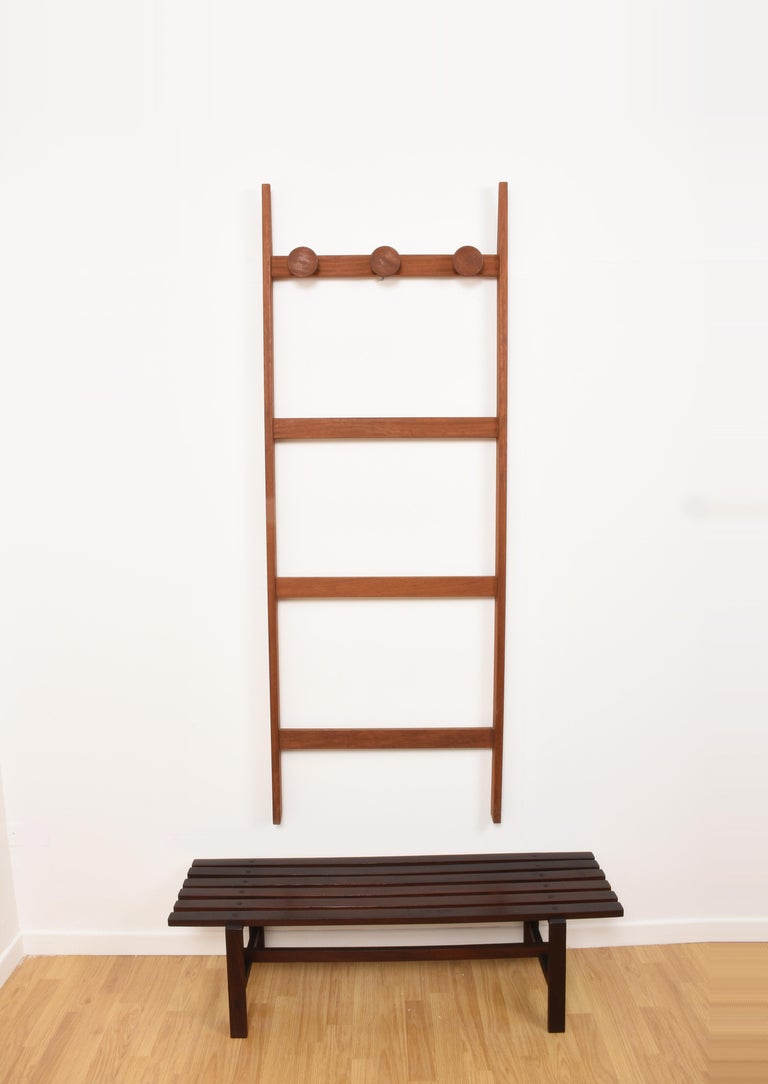 Swedish Wall Hanger, Teak, Coat Hanger. MidCentury Modern