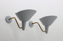 Swedish Wall Lamp in Brass and Metal by Hans Bergström for Ateljé Lyktan