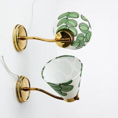 Swedish wall lamps, in brass in the style of Hans Bergström