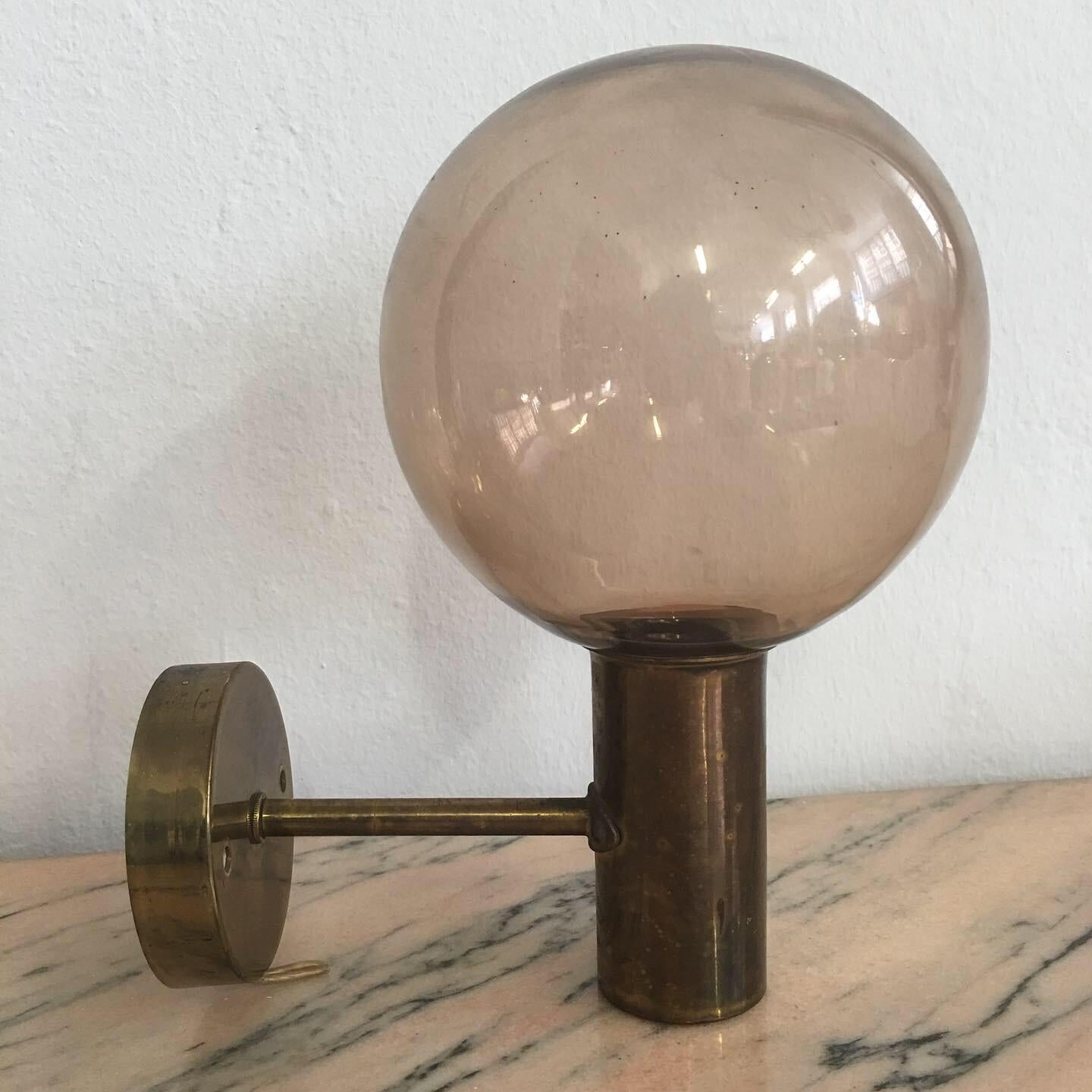 Swedish Wall Lights by Hans Agne Jakobbson, 1950s, Set of 3 In Excellent Condition For Sale In Milano, IT