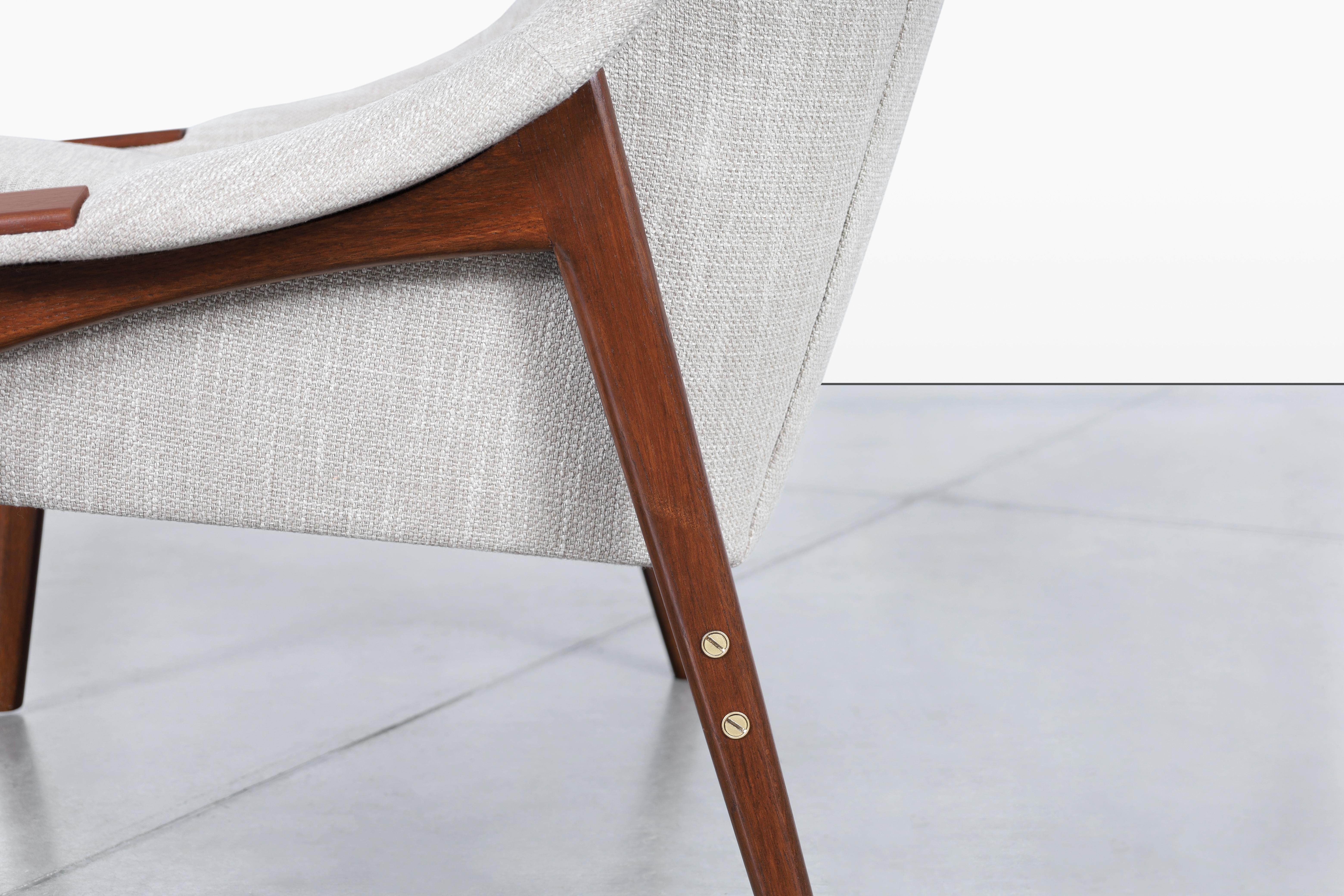 Fauteuil suédois en noyer attribué à Folke Ohlsson en vente 2