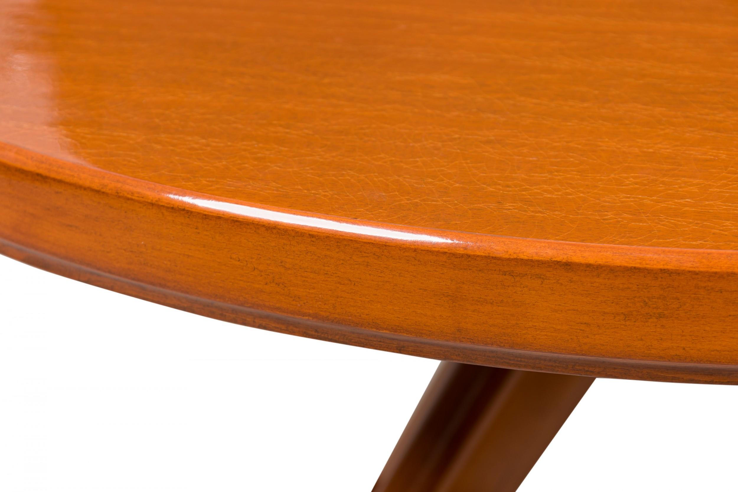 Swedish Walnut Circular Extension Dining Center Table, Attributed to Erno Fabry For Sale 4