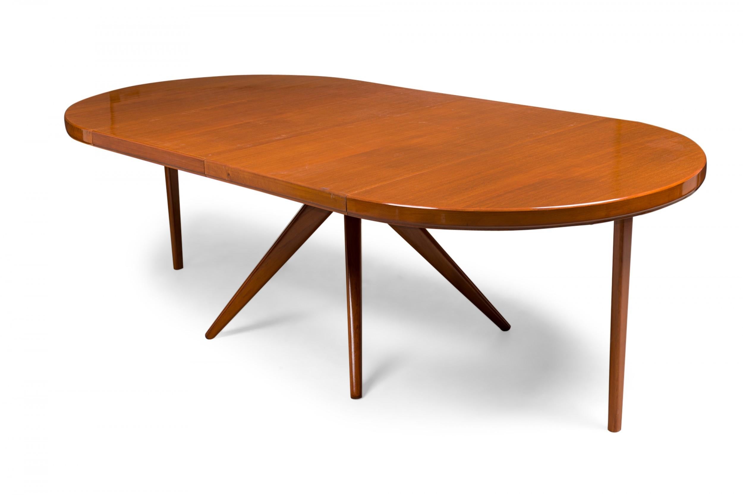 20th Century Swedish Walnut Circular Extension Dining Center Table, Attributed to Erno Fabry For Sale