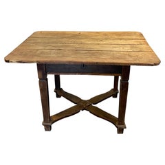 Antique Swedish Walnut Crossed-Leg Table, FR-1145