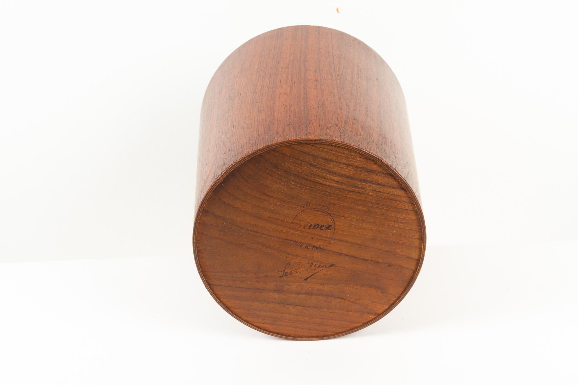 Swedish Wastebin in Teak by Martin Åberg for Servex, 1960s 10