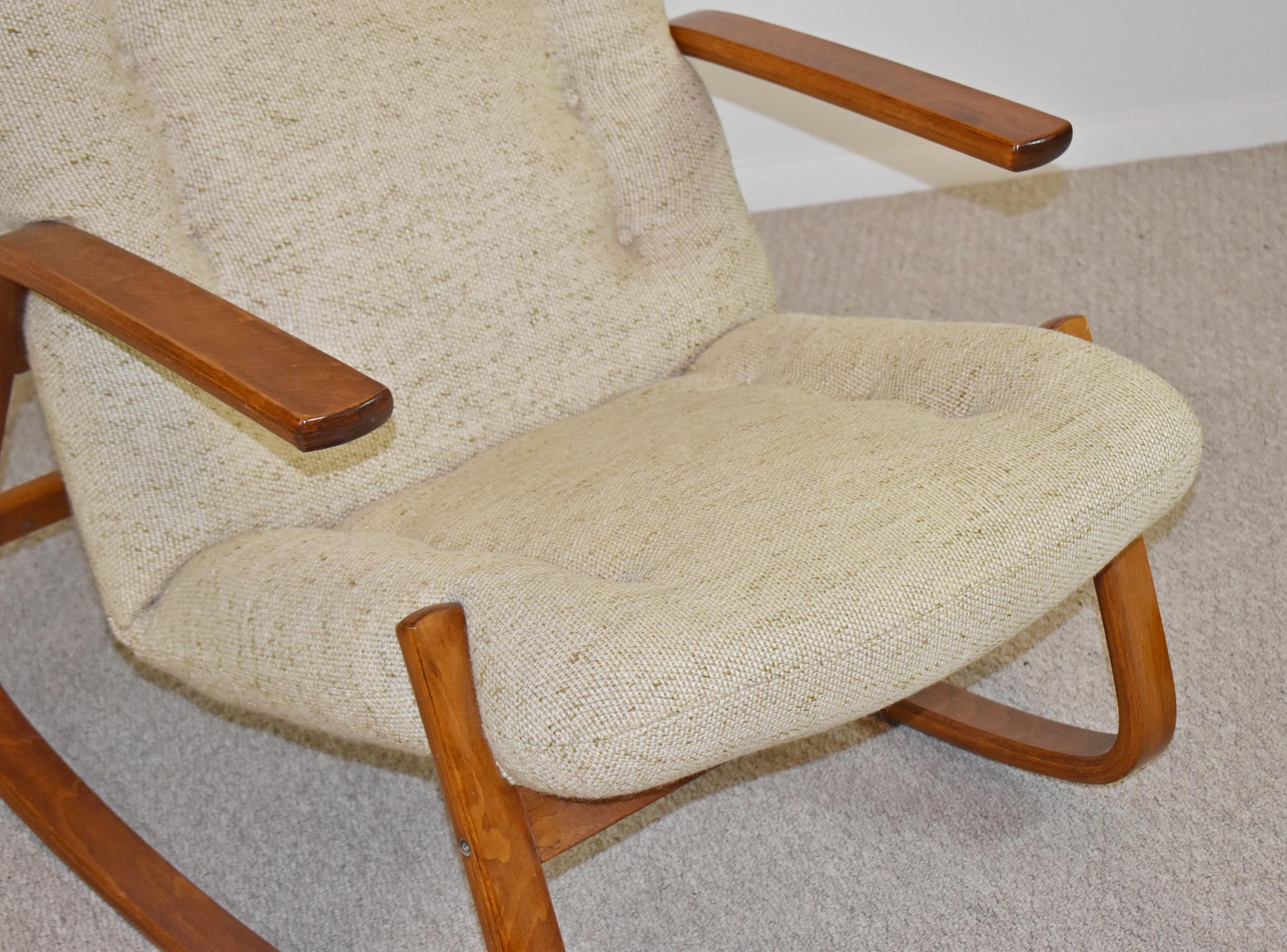 Swedish Westnofa Norway Bentwood Rocking Chair by Ingmar Relling. Scandinavian Modern Period, 1960-1969. Beautiful and comfortable rocking chair designed by Ingmar Relling and Made in Norway by Westnofa. This chair has a bentwood frame with