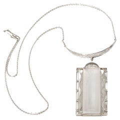 Swedish White Gold "Lucia" Necklace Made 1939