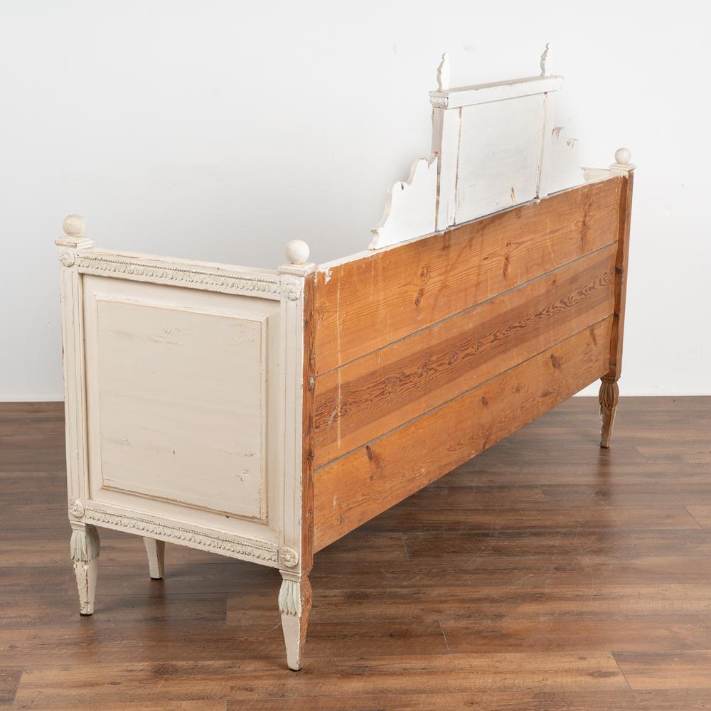 Swedish White Gustavian Bench With Storage, circa 1810-30 8