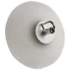 Swedish White Perforated Metal “Zero” Ceiling Lamp by Lindau & Lindekrantz 1980s