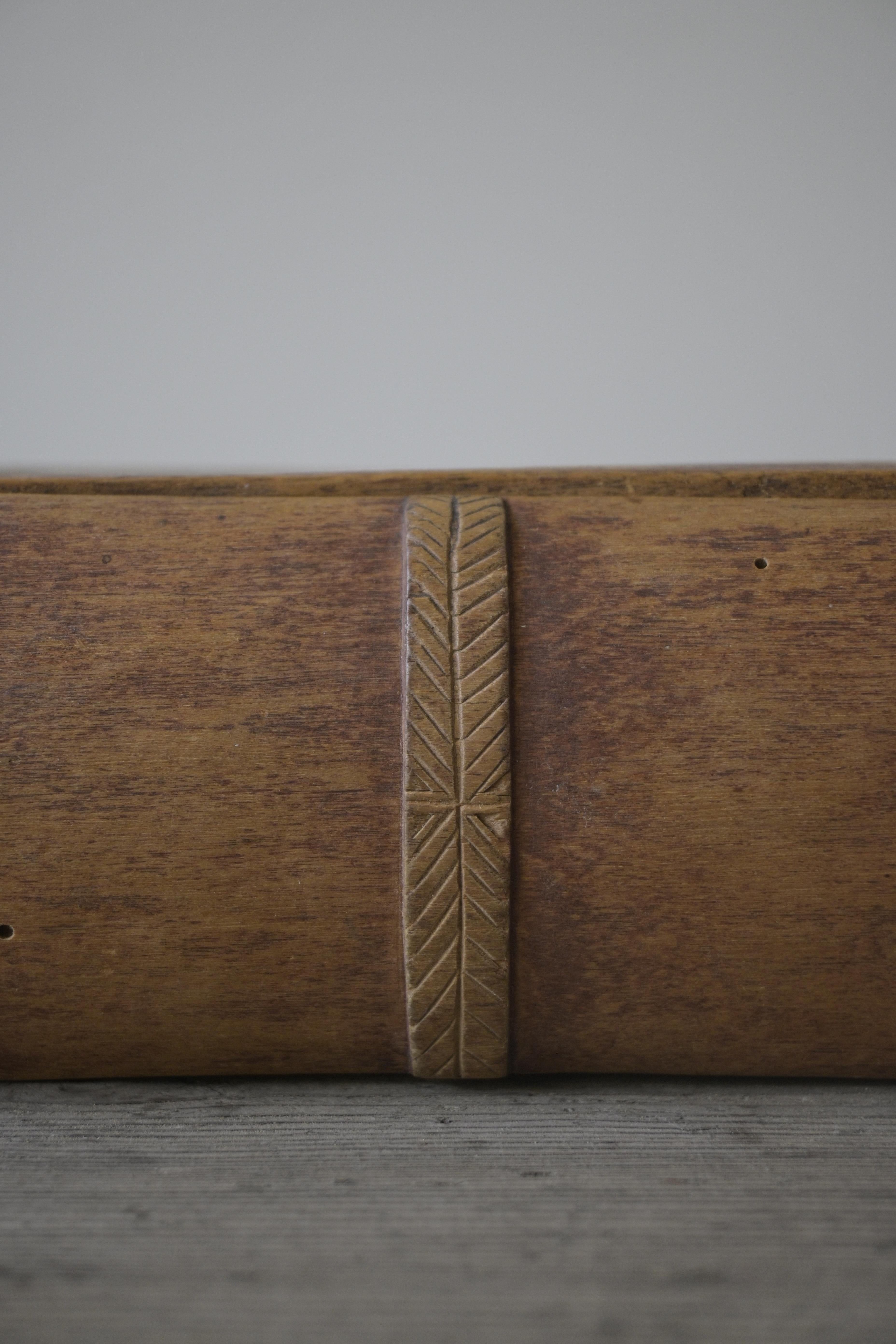 Swedish Wood Book-Hide ca 1850 For Sale 2