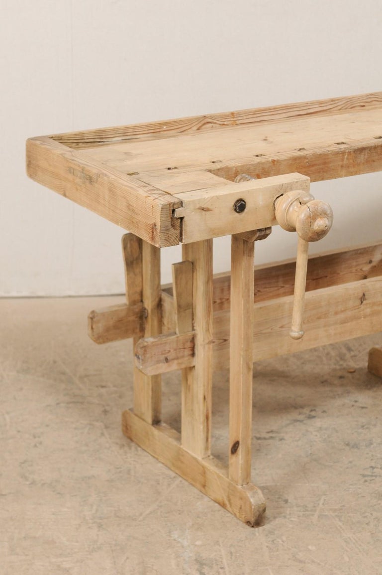 Swedish Wood Work-Bench Table with Shallow Profile For ...