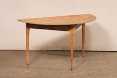 Swedish Wooden Demi Lune Table, Early 20th C.
