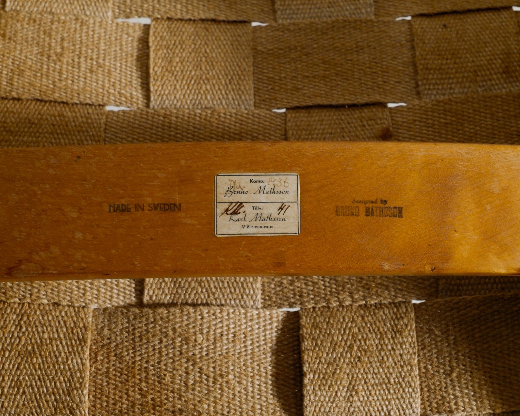 Swedish Wooden Mid Century Lounge Chair 
