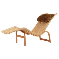 Swedish Wooden Mid Century Lounge Chair "Model 36" by Bruno Mathsson, 1940s
