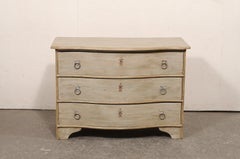 Swedish Wooden Serpentine Chest w/Taupe Finish, 19th C.
