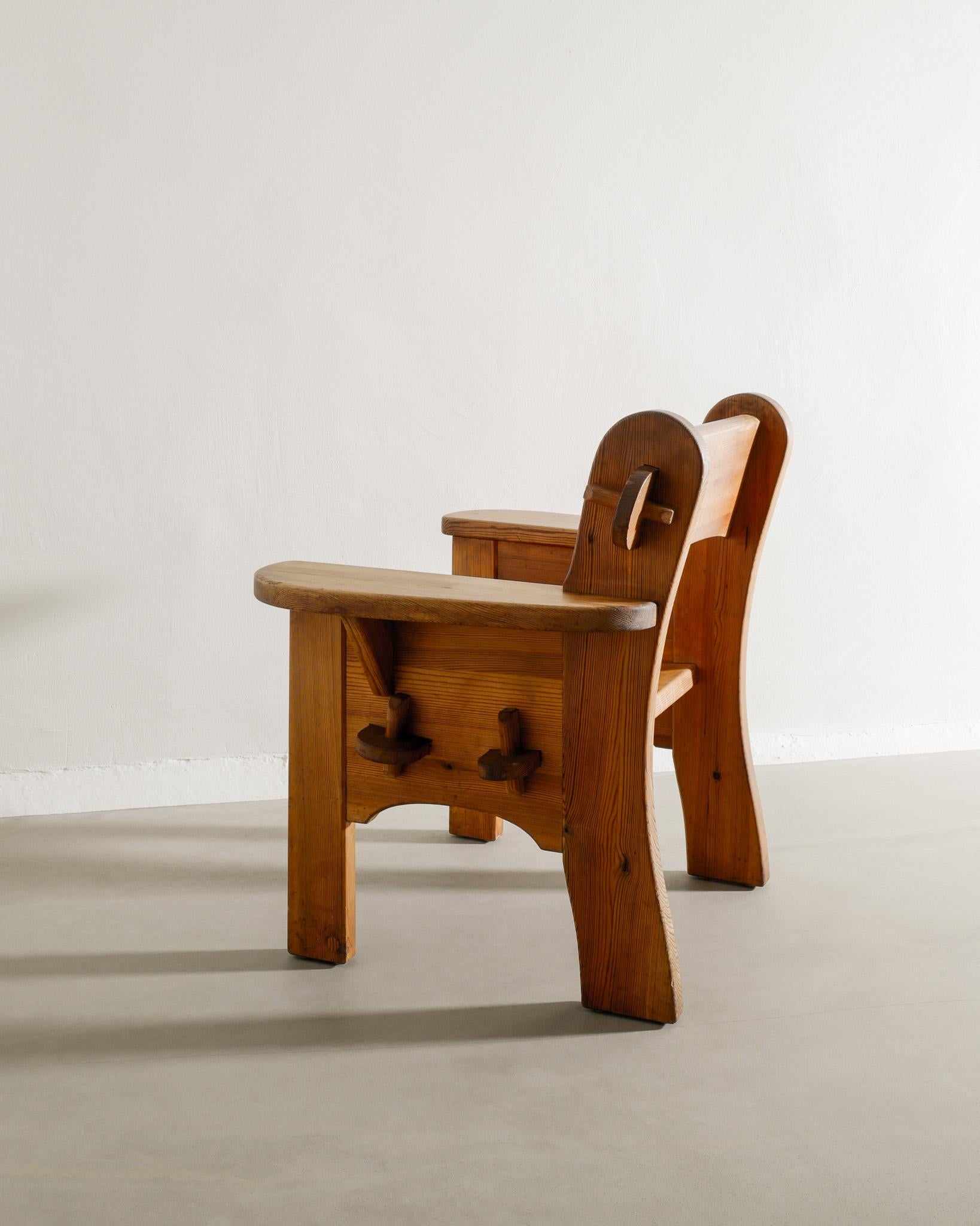 Canapé et fauteuil suédois en pin par David Rosén et Nordiska Kompaniet 1940s en vente 2