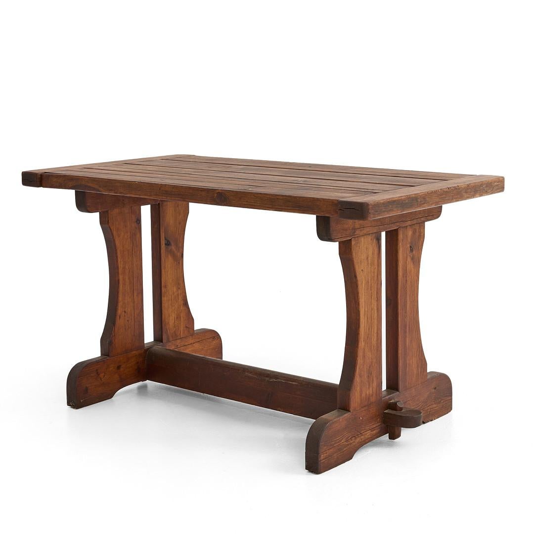 Scandinave moderne Canapé suédois en bois avec table en David Brown par David Rosén & Nordiska Kompaniet 1940 en vente