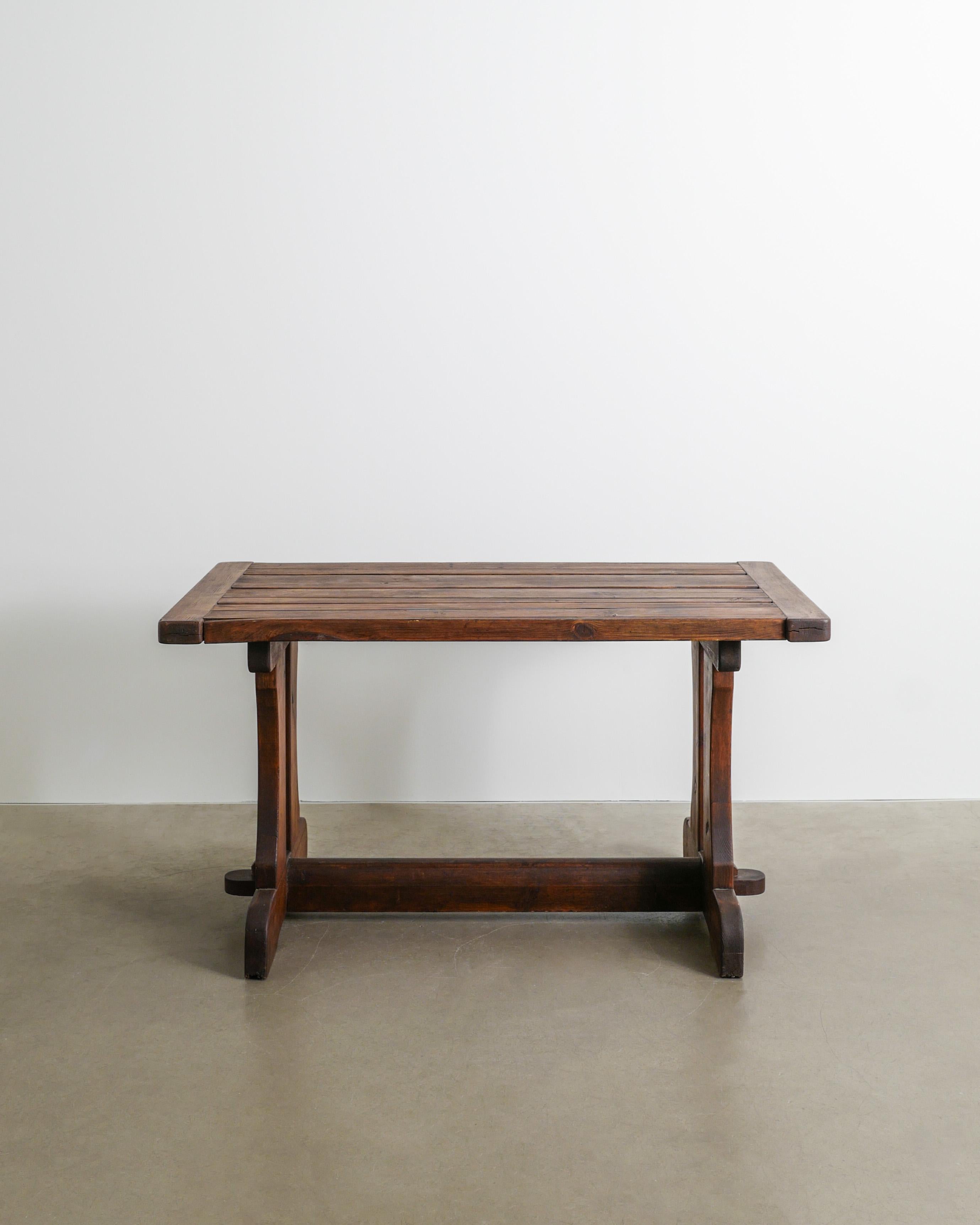 Swedish Wooden Sofa in Dark Brown Table by David Rosén and Nordiska ...