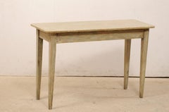 Swedish Wooden Sofa or Console Table with Scraped Finish, circa 1920