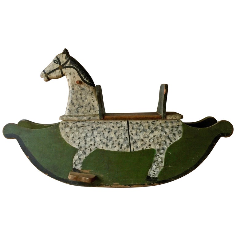 Swedish Wooden Toy Horse Rocker For Sale