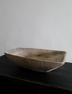 Swedish Wooden Tray in a Primitive and Wabi Sabi Style, Late 1800s