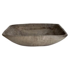 Swedish Wooden Tray in a Primitive and Wabi Sabi Style, Late 1800s