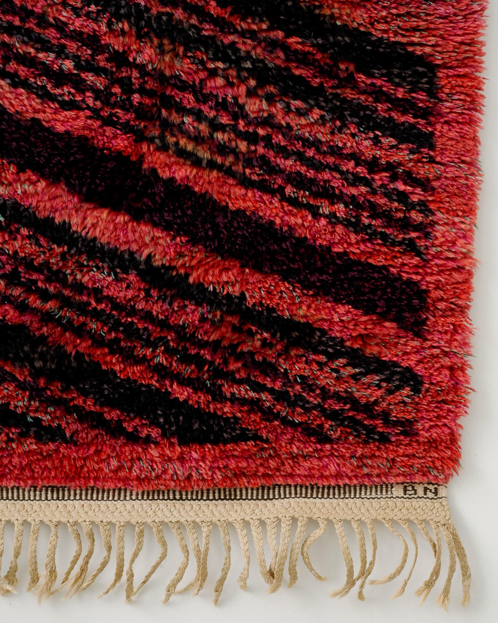 Swedish Wool Carpet Rug by Barbro Nilsson for Märta Måås Fjetterström MMF Sweden For Sale 1