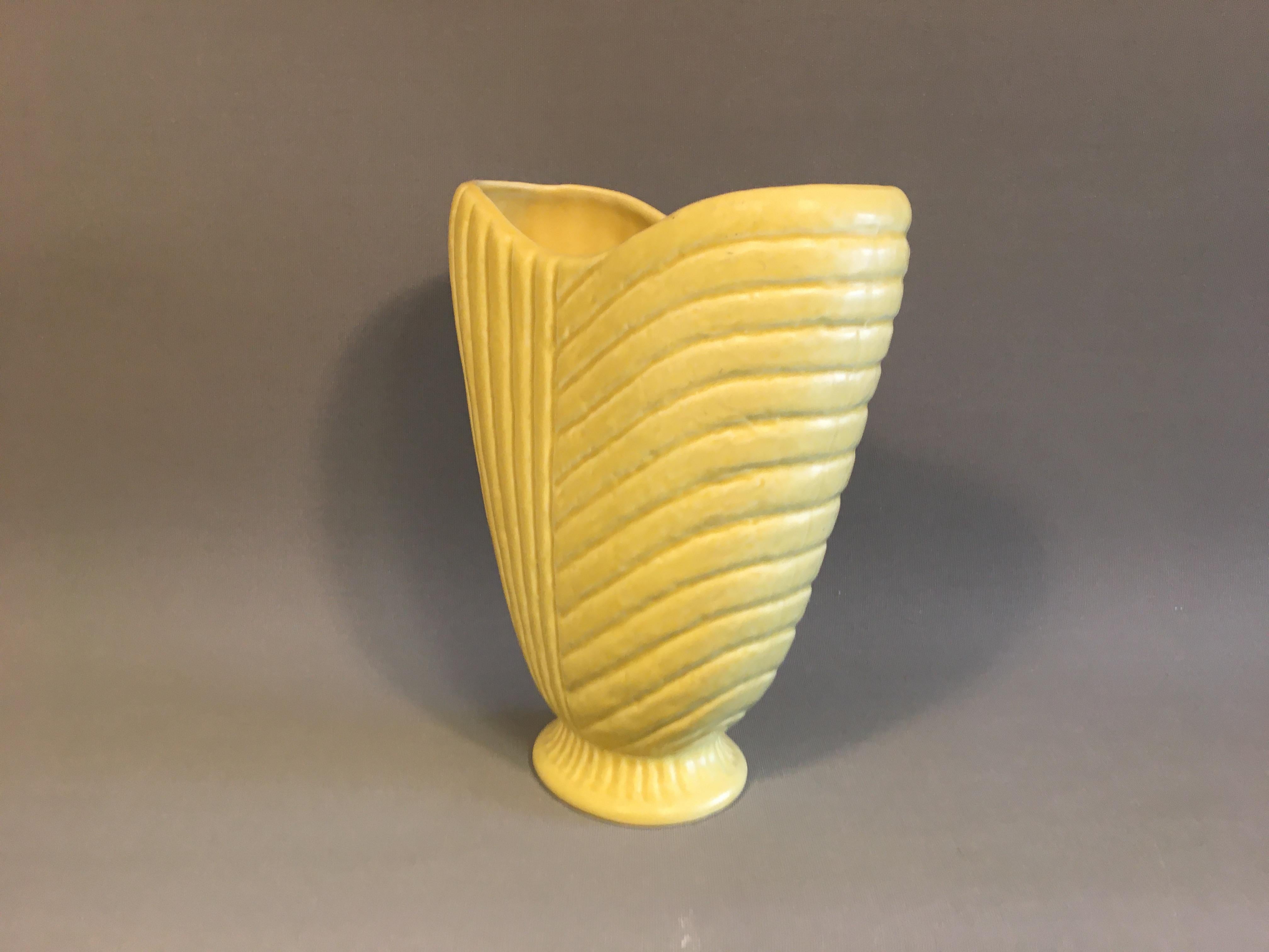 Mid-Century Modern Swedish Yellow Rörstrand Vase For Sale