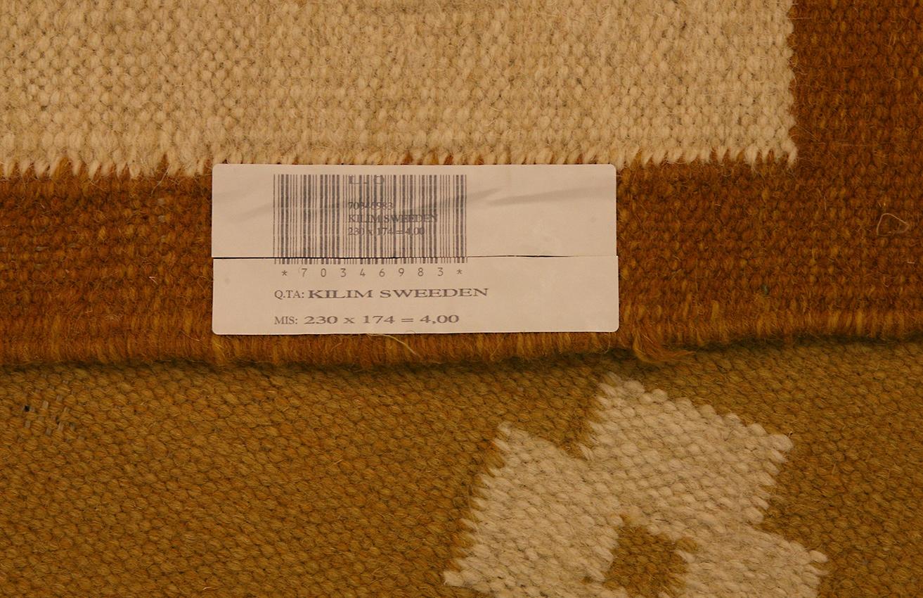 Annodato a mano Swedsh Kilim Vintage con disegno di croce geometrica in vendita