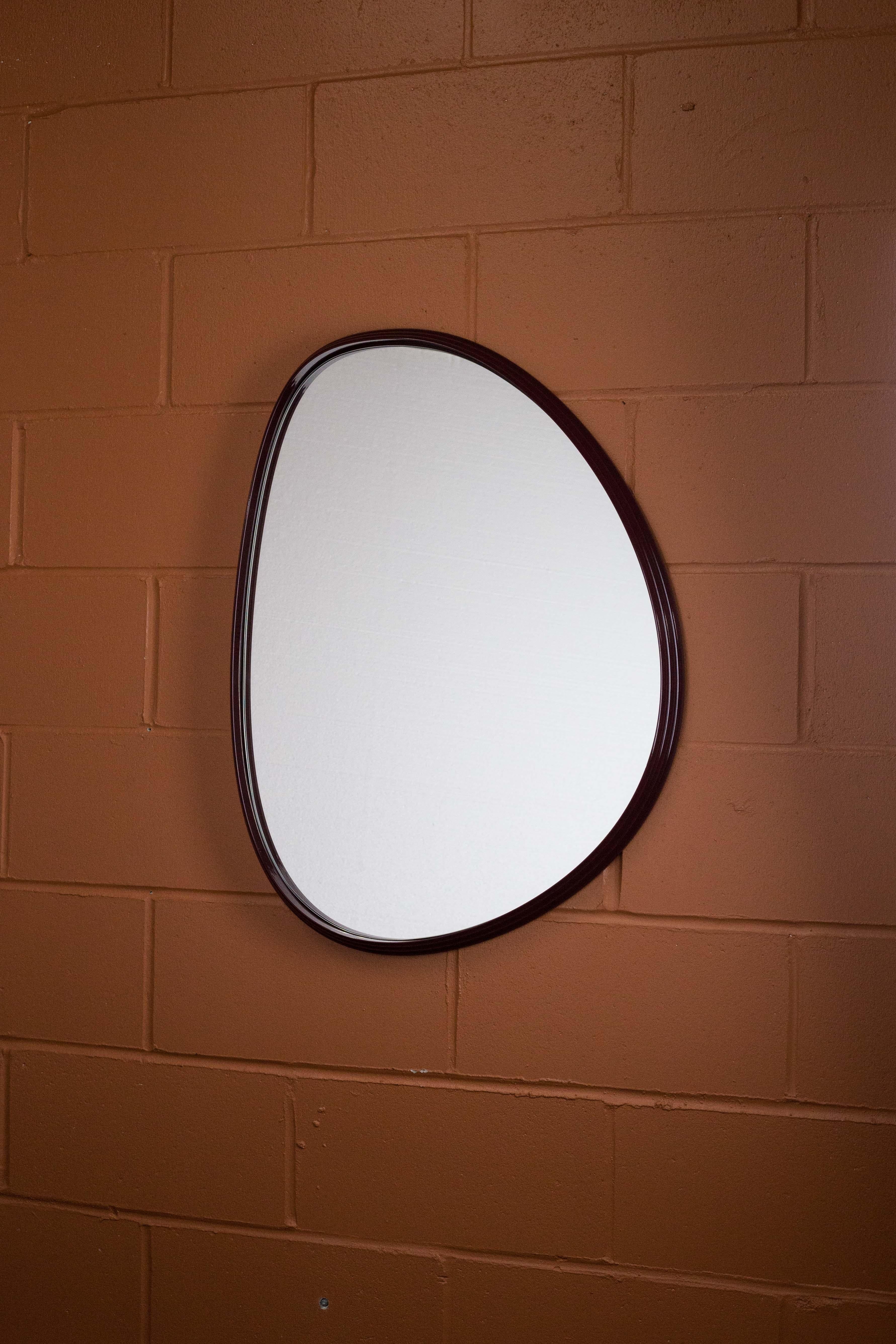 Organically shaped mirrors, drawn by hand and resolved in machined solid aluminum - the ambition is to create a tension with the precise form of the imperfect shape.

Polished, plated, or painted finishes available.

Custom shape, sizing and