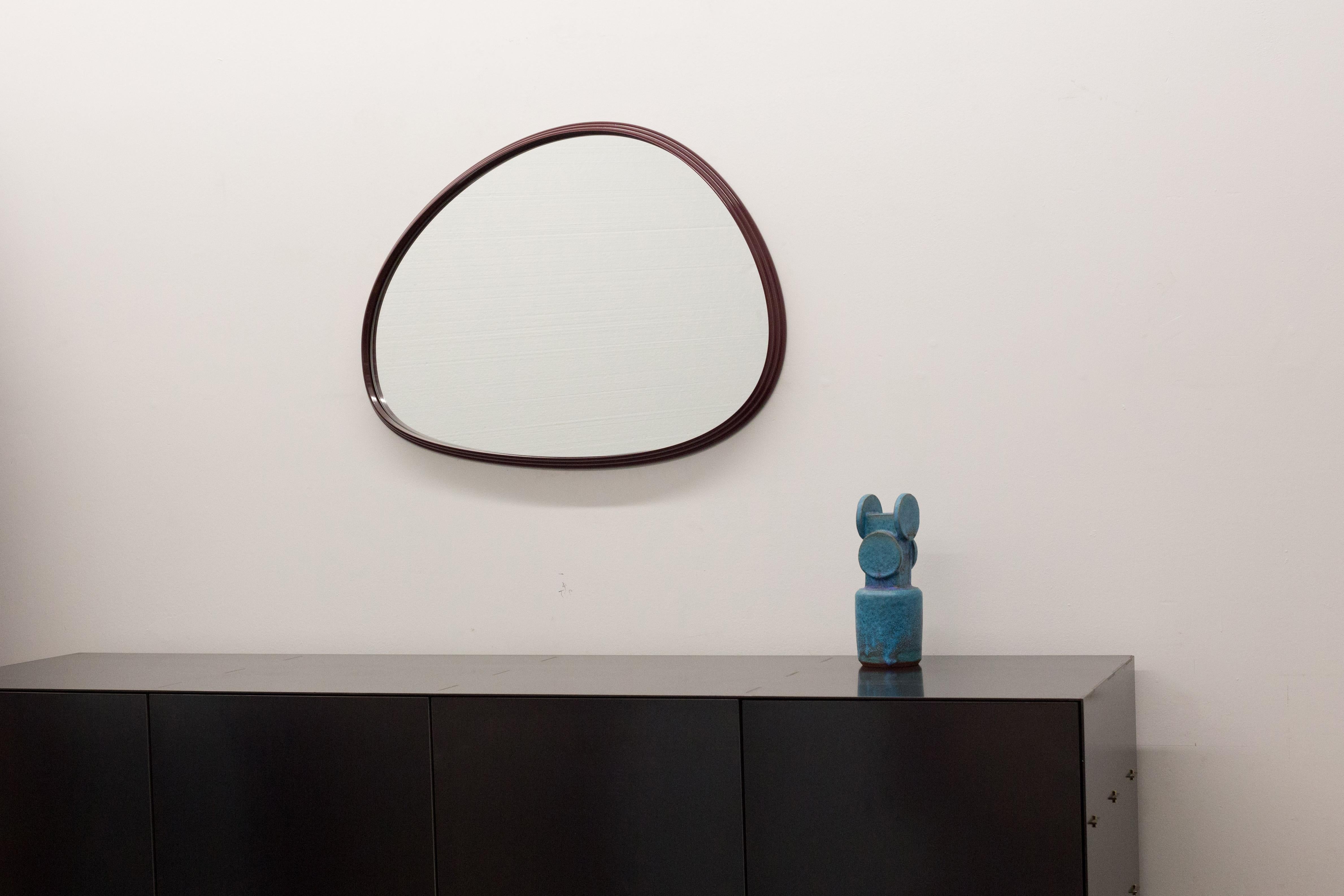 Sweep Wall Mirror in Brushed Aluminum For Sale 2