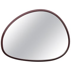 Sweep Wall Mirror in Burgundy Aluminium