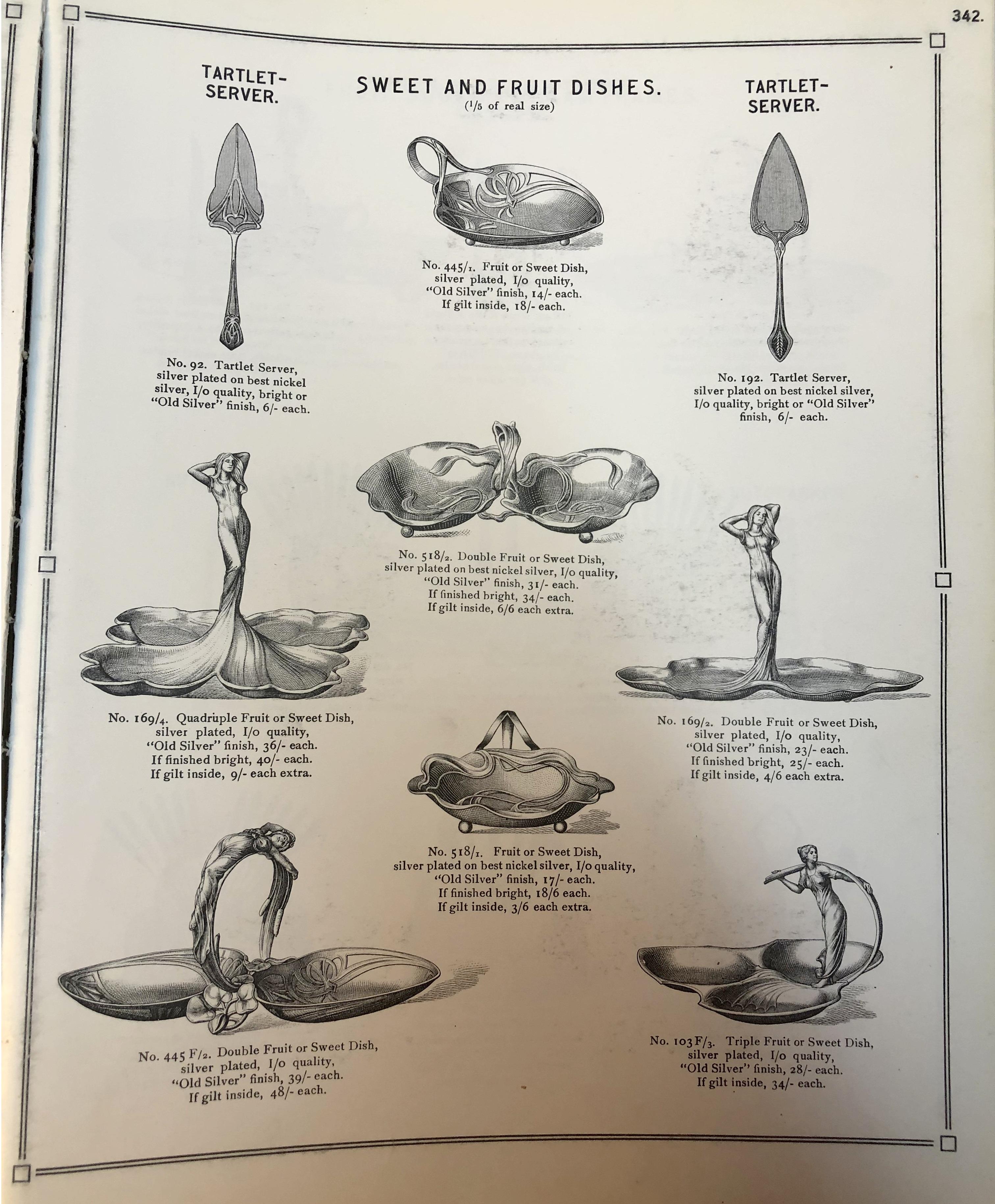 Plats à sucre et à fruits, Allemagne, Jugendstil, Art Nouveau, Liberty, 1900, Signature WMF en vente 10