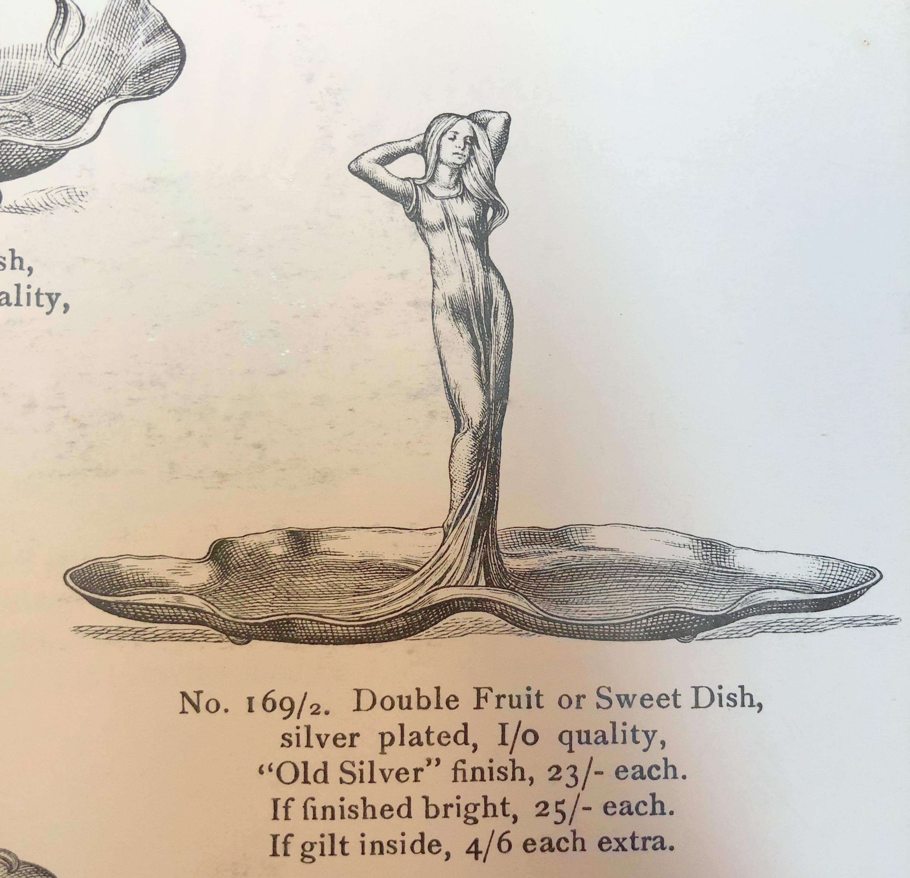 Plats à sucre et à fruits, Allemagne, Jugendstil, Art Nouveau, Liberty, 1900, Signature WMF en vente 11