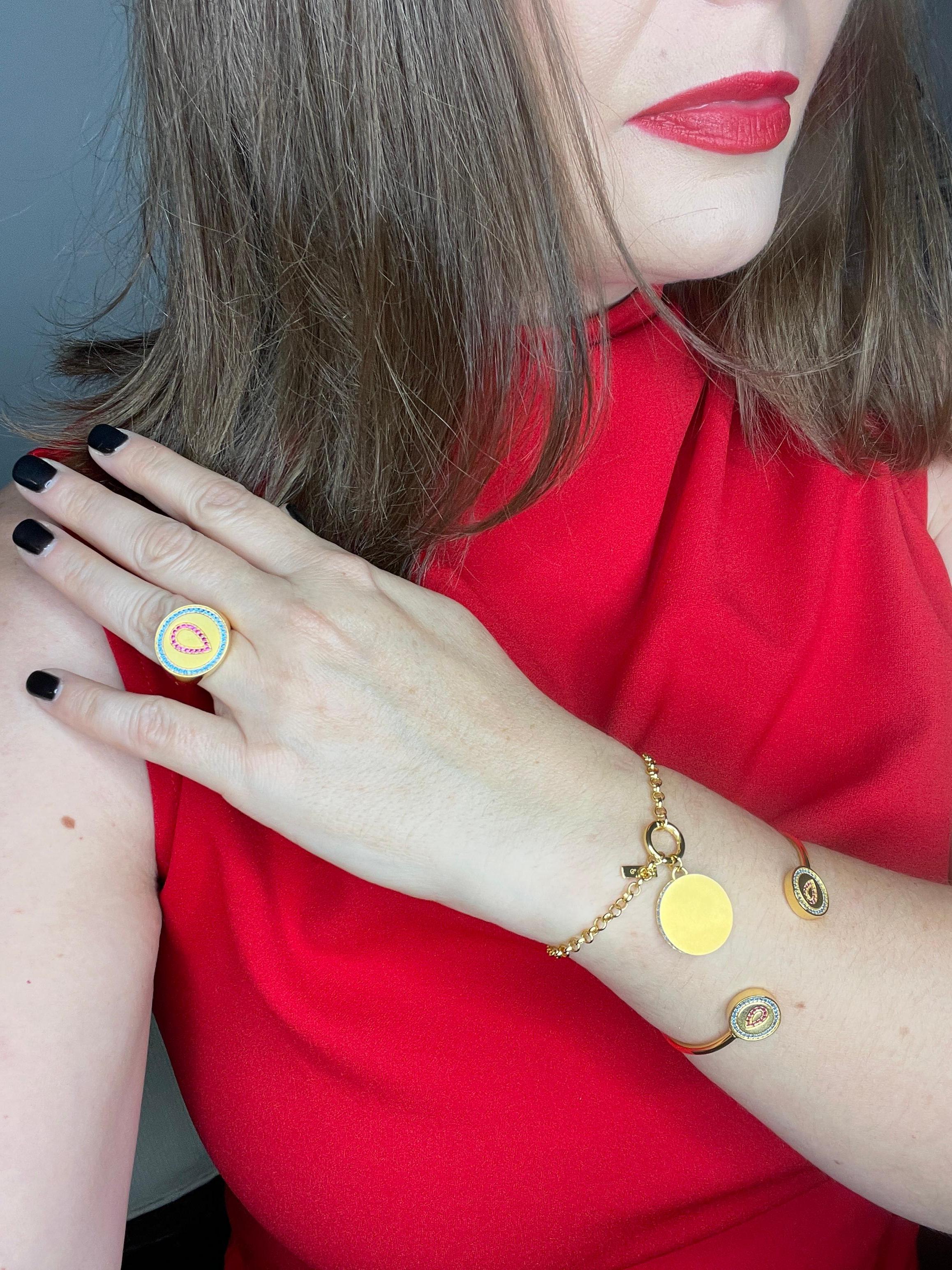 SWEET BLOOD 18k gold vermeil bracelet by DOROTA LASAK In New Condition For Sale In Palos Hills, IL