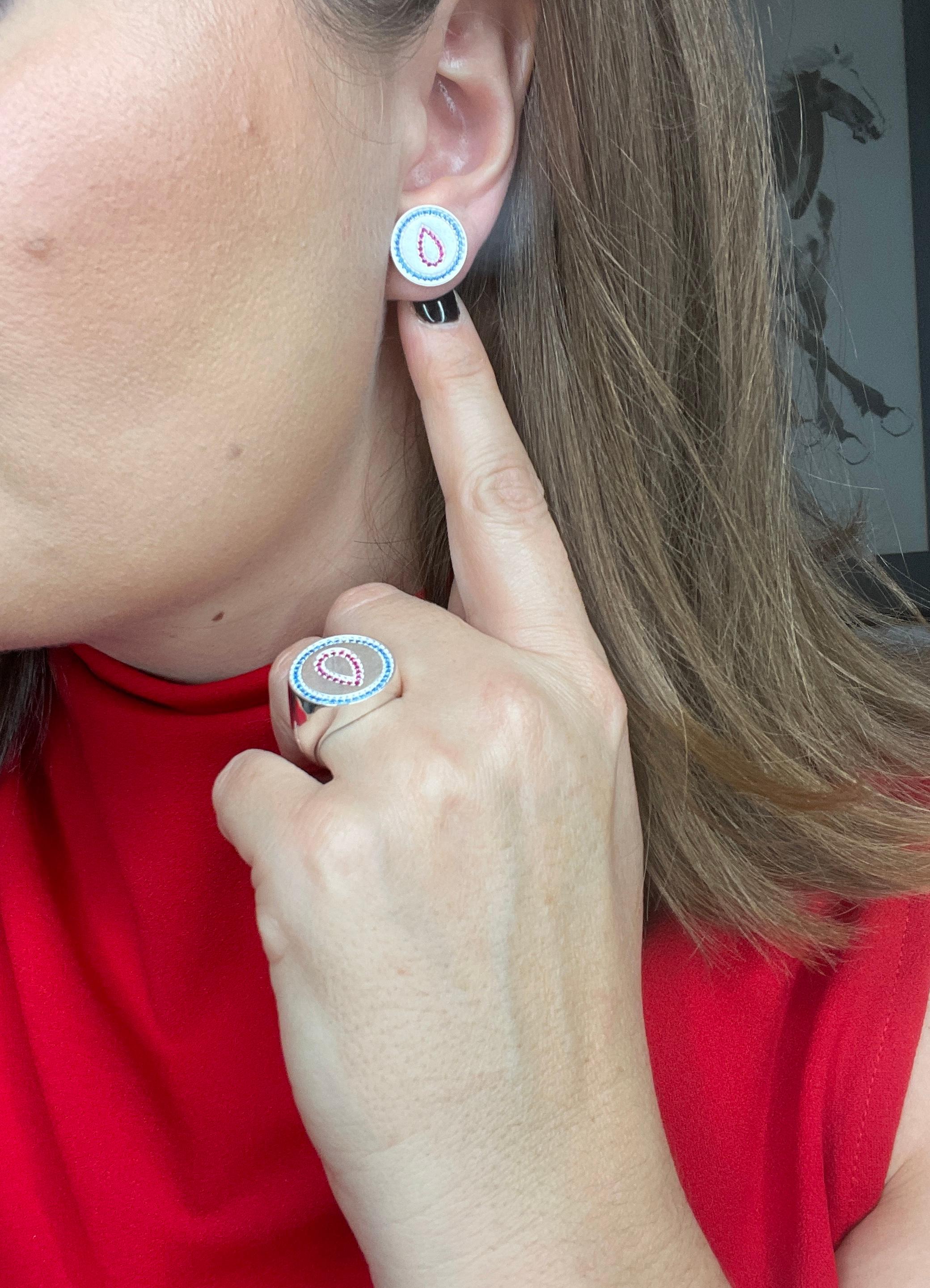 Orecchini in argento sterling SWEET BLOOD di DOROTA LASAK In condizioni Nuovo in vendita a Palos Hills, IL