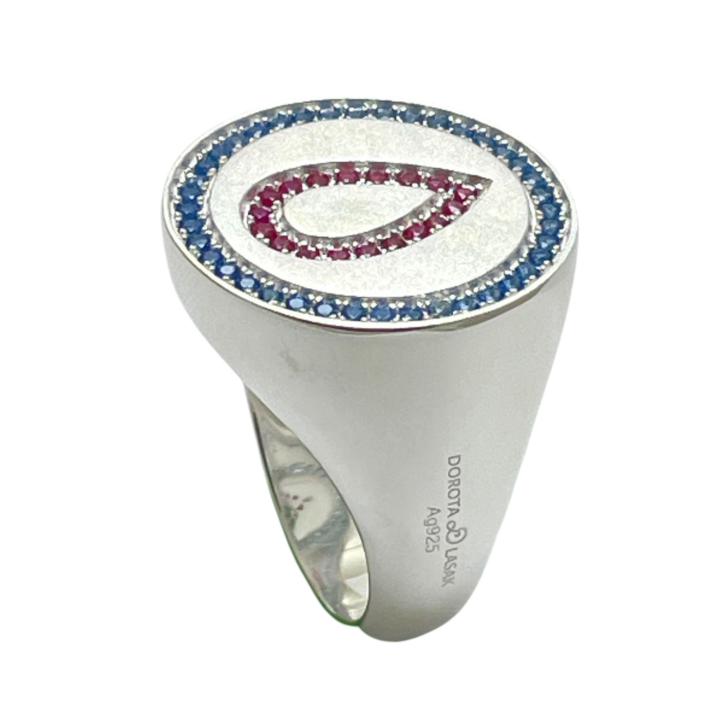 SWEET BLOOD ring

DETAILS

• sterling silver 

• zircon stones

• stamped DOROTA LASAK Ag 925

• available in size 7, 7.5, 8

• 20mm x 4mm top, 5mm thick band