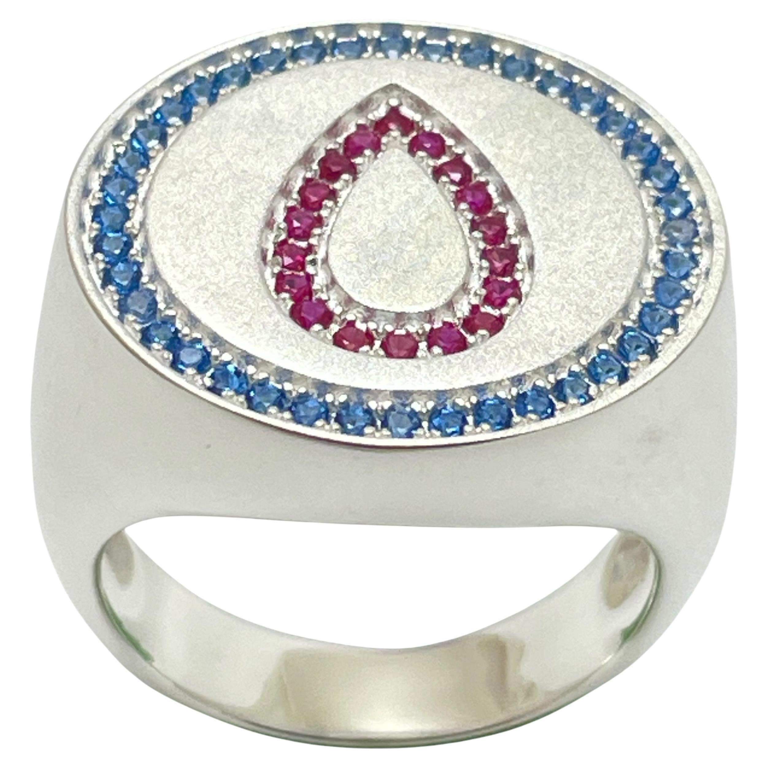 SWEET BLOOD sterling silver ring by DOROTA LASAK For Sale